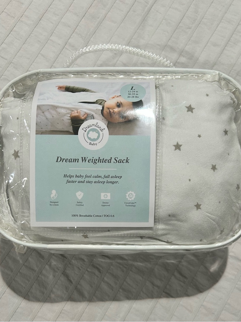 Dreamland Baby Dream Weighted Sleep Sack - size Large - Picture 10 of 10